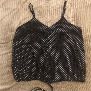 Polka dog thin strap blouse